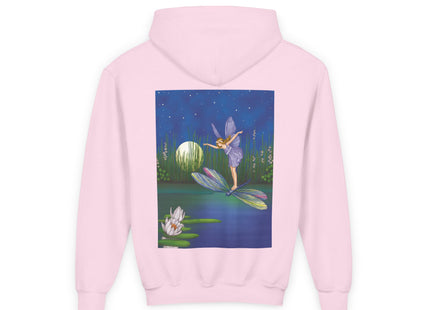 Fairy on a Dragonfly Youth Heavy Blend Hooded Sweatshirt