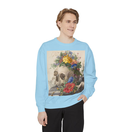 Vanitas Still Life by Herman Henstenburgh Garment-Dyed Sweatshirt