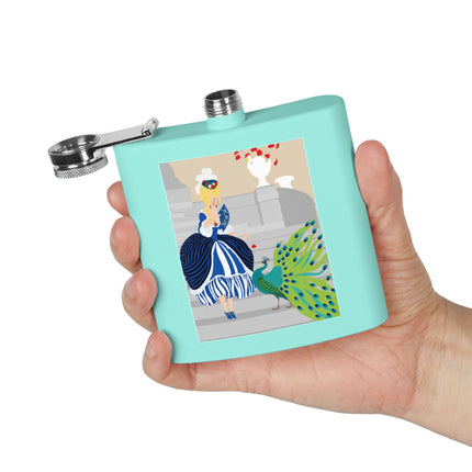 Peacock Courtesan Flask – Whimsical Elegance & Royal Splendor