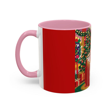 🎄💃 The Christmas Mirror Duet Colorful Mug – Art Deco Holiday Elegance