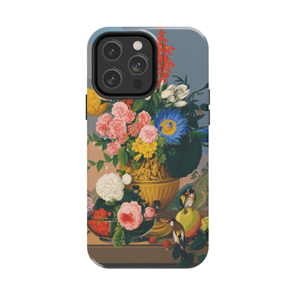 🌺🐦 The Garden Of Golden Birds Phone Case – Art Deco Floral Elegance