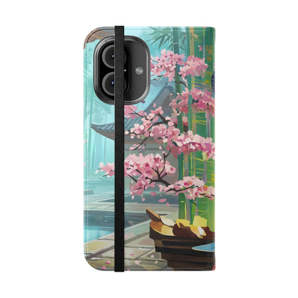 🌸✨ Cyberpunk Geisha Flip Case – Neon Elegance & Futuristic Grace