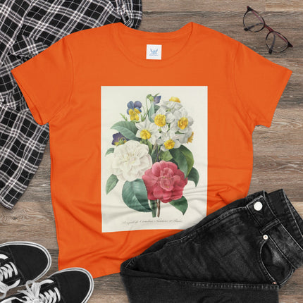 Choix des plus belles fleurs, Plate 015 by Pierre Joseph Redouté Women's Midweight Cotton Tee