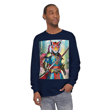 Cyberpunk Samurai Lion Long Sleeve T-Shirt