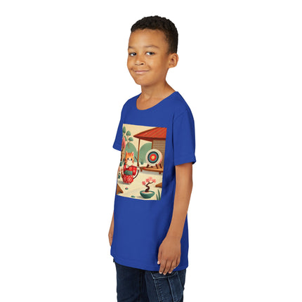 Archer Kitten in the Zen Garden Youth Short Sleeve Tee