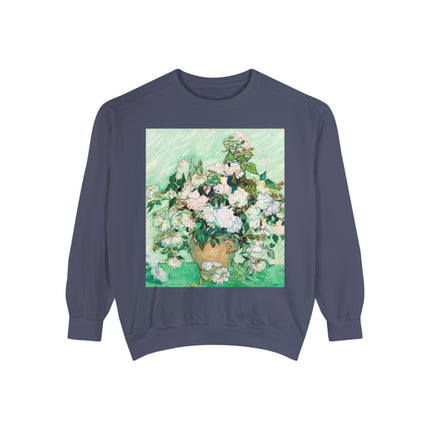 Roses by Vincent Van Gogh Unisex Garment-Dyed Sweatshirt