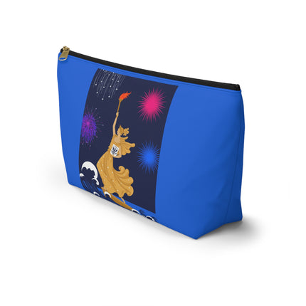 Liberty's Triumph Cosmetic Bag – Art Deco Victory & Golden Grandeur