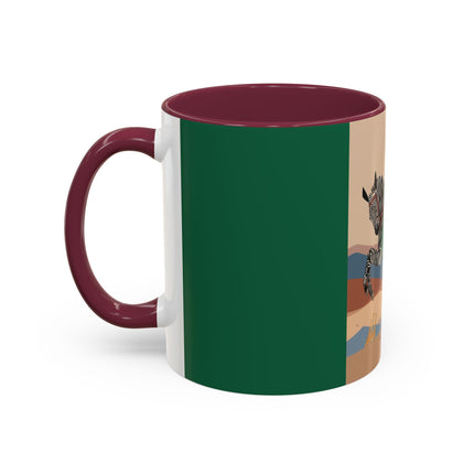 Zebra Rider Colorful Mugs – Safari Chic & Art Deco Adventure