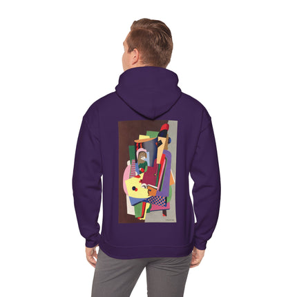 The Piano Lesson by Georges Valmier Heavy Blend™ Hooded Sweatshirt