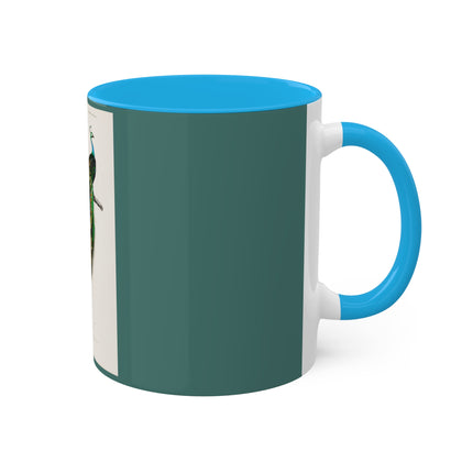 Indian Peafowl by Charles Dessalines D' Orbigny Colorful Mugs, 11oz