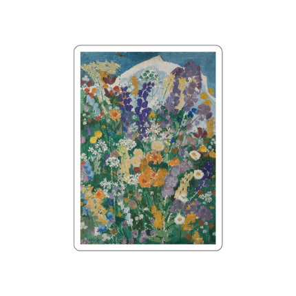 Flowers on the Mountain by August Babberger Die-Cut Stickers (5 Sizes)