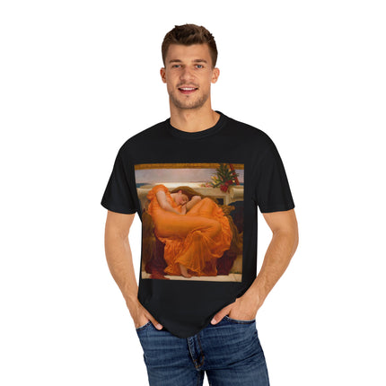Flaming June by Frederic Leighton Unisex Garment-Dyed T-shirt