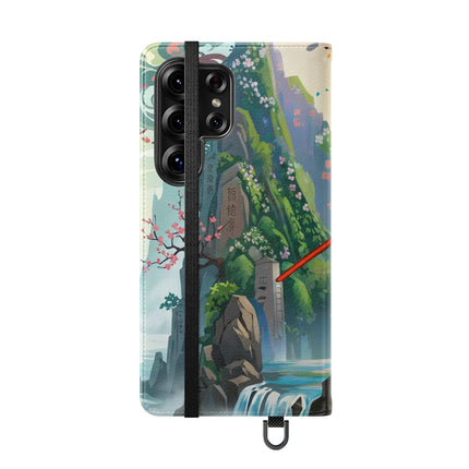 🐘⚔️ Cyberpunk Elephant Samurai Flip Case – Ancient Wisdom & Neon Power