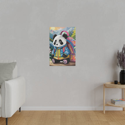 Baby Panda Matte Canvas, Stretched, 0.75"