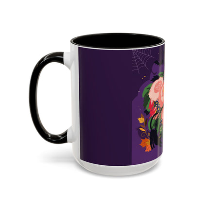 🌹🎃 The Lady Of The Haunted Rose Garden Colorful Mug – Romantic Halloween Charm