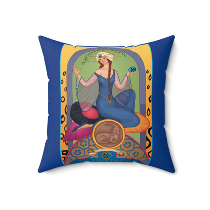 December & Tanzanite (from the Gem Series) by Sofia Chiostri Spun Polyester Square Pillow