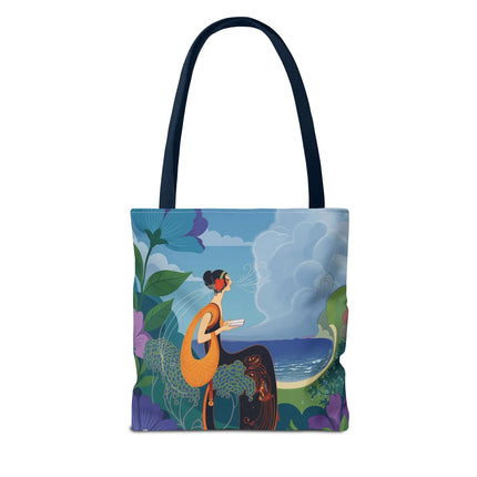 🌊🌺 The Lady Of The Seaside Garden Tote Bag – Art Deco Coastal Fantasy