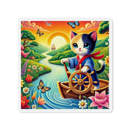 Sailor Kitten’s River Adventure Die-Cut Magnets (5 Sizes)