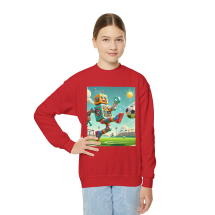 Kickoff Bot! Youth Crewneck Sweatshirt – Action, Energy & Game-Day Fun