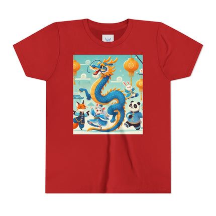 Blue & Gold Dragon Festival Parade Youth Short Sleeve Tee