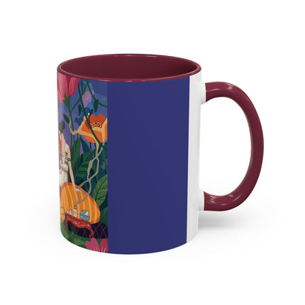 The Garden Of Quiet Reverie Colorful Mugs – Art Deco Botanical Serenity