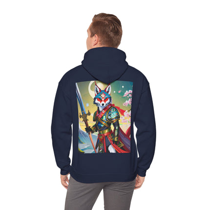 Cyberpunk Samurai Fox – Heavy Blend™ Hooded Sweatshirt