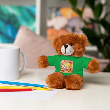 Whimsical Springtime Exchange Stuffed Animals with Tee