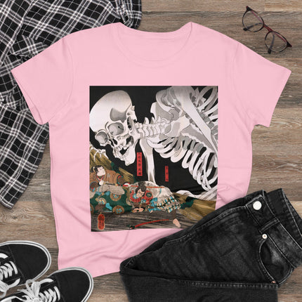 Mitsukuni Defying the Skeleton Spectre by Utagawa Kuniyoshi Women's Midweight Cotton Tee
