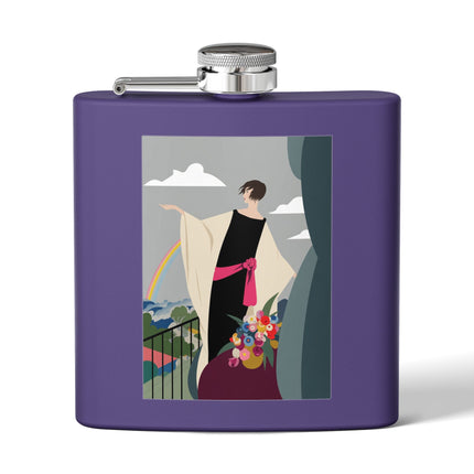 Rainbow Reverie Stainless Steel Flask – Elegant Renewal & Serene Beauty
