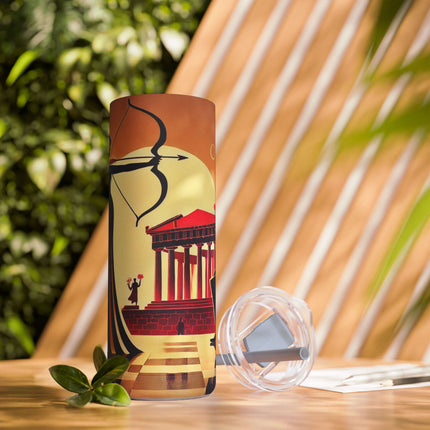 Art Deco Valentine's Romance Skinny Matte Tumbler, 20oz