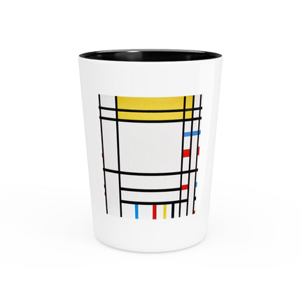 Place de la Concorde by Piet Mondrian Ceramic Shot Glass