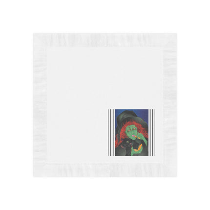 Mirror, Mirror A Witch's Touch White Coined Napkins