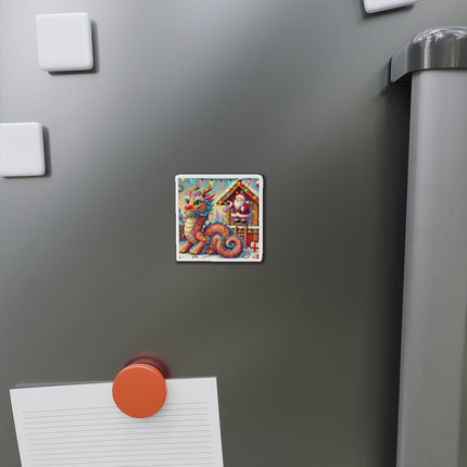 Playful Dragon's Christmas Die-Cut Magnets (5 Sizes)