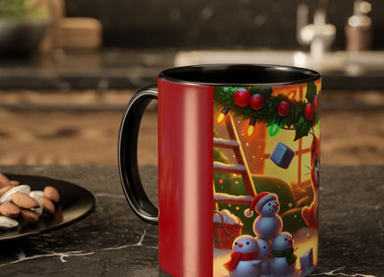 Naughty or Nice Kitten Christmas Colorful Mugs (11oz, 15oz)