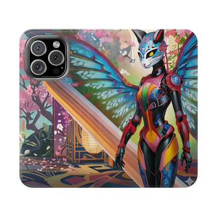🦊🦋 Cyber Kitsune Butterfly Guardian Phone Case – Neon Magic & Digital Dreams