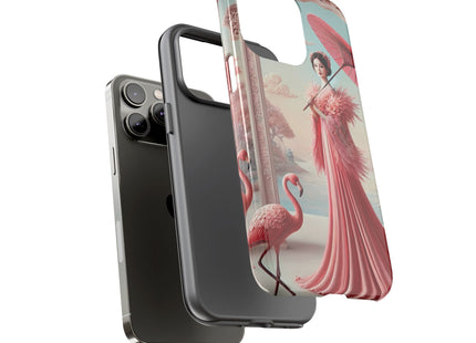 Petals, Porcelain, and Flamingos Phone Cases