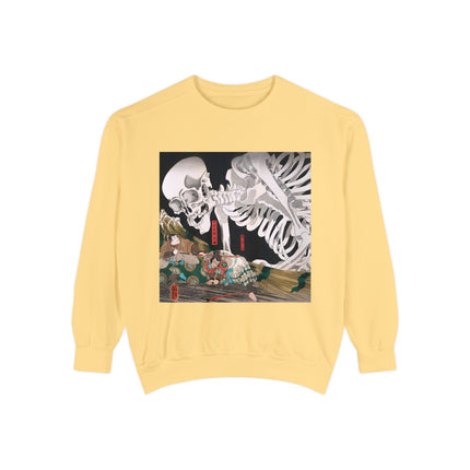 Mitsukuni Defying the Skeleton Spectre by Utagawa Kuniyoshi Garment-Dyed Sweatshirt