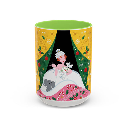 💌🎄 The Christmas Letter Of Holly House Colorful Mug – Whimsical Art Deco Holiday Charm