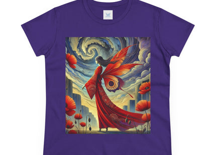 The Poppy Fairy in the Wind Cotton Tee
