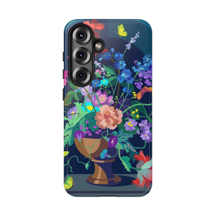 Midnight Floral Reverie Phone Case – Vibrant Bloom & Enchanted Beauty