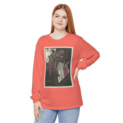 L’écran by Fernand Siméon Garment-dyed Long Sleeve T-Shirt