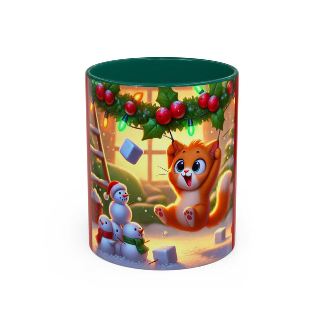 Naughty or Nice Kitten Christmas Colorful Mugs (11oz, 15oz)