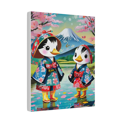 Rainy Day Ducks Matte Canvas, Stretched, 0.75"