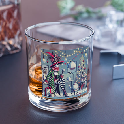 Whimsical Christmas Tea Party Rocks Glass, 10oz