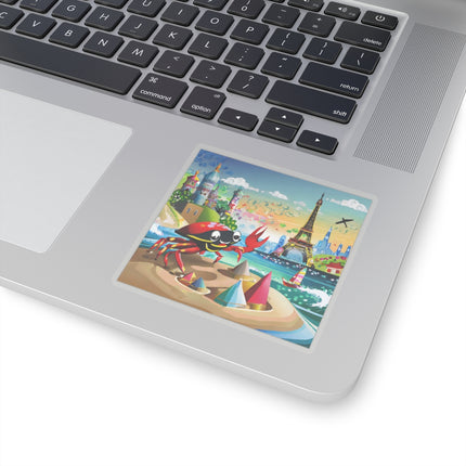 Crab Architect Kiss-Cut Stickers (4 Sizes)