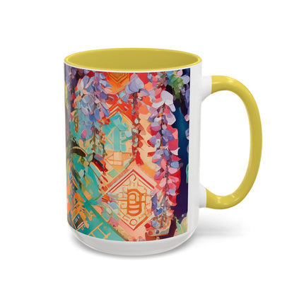 Golden Wisteria Symphony Colorful Mugs (11oz, 15oz)