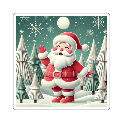 Santa's Joyful Night Kiss-Cut Stickers (4 Sizes)
