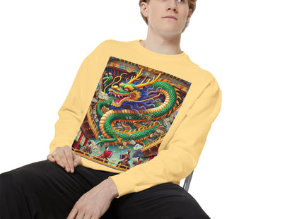 Tibetan Dragon Over Kabuki Duel Sweatshirt