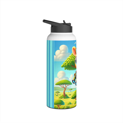 Giraffe Lookout Stainless Steel Water Bottle, Standard Lid