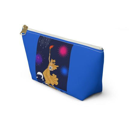 Liberty's Triumph Cosmetic Bag – Art Deco Victory & Golden Grandeur